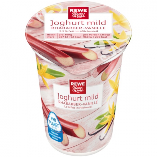 Joghurt mild Rhabarber-Vanille, Januar 2018
