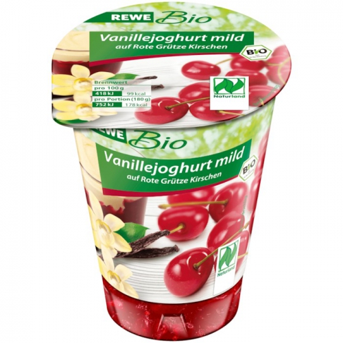 Vanillejoghurt mild auf Rote Grütze Kirschen, Dezember 2017
