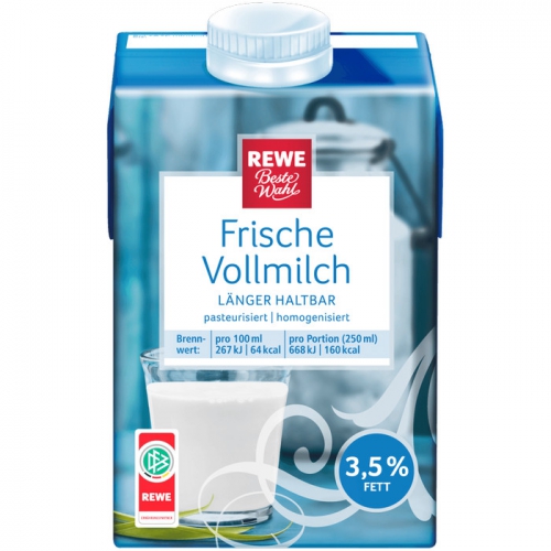 Frische Vollmilch, 3,5% Fett, November 2017