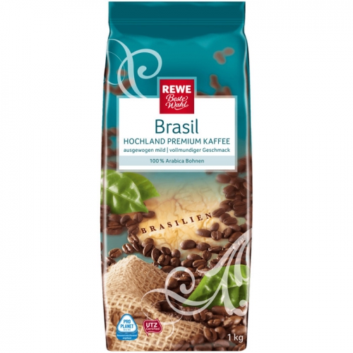 Kaffee Brasil ganze Bohne, April 2017