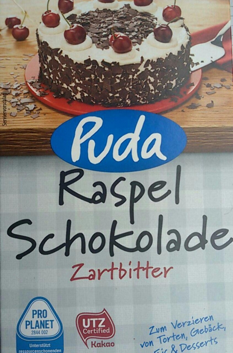 Raspelschokolade Zartbitter, Juni 2017