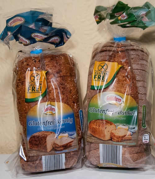 Glutenfreies Brot, sortiert, September 2017