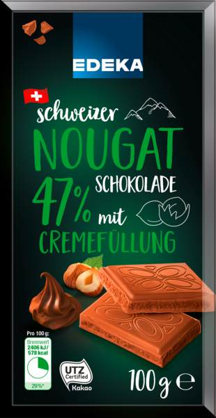 Schweizer Nougat-Schokolade, Dezember 2017