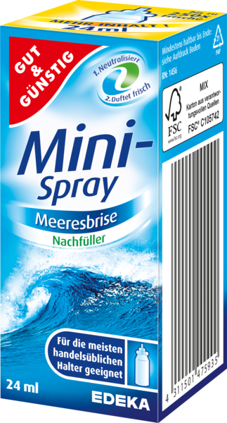 Mini-Spray Nachfüller Meeresbrise, Januar 2018