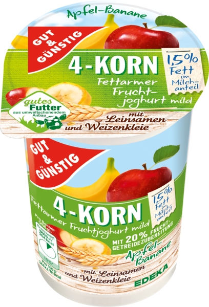 4-Korn-Fruchtjoghurt Apfel-Banane, Januar 2018