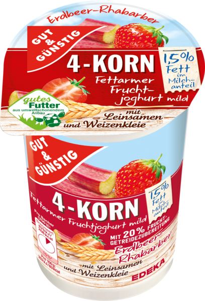 4-Korn Fruchtjoghurt Erdbeer-Rhabarber, Januar 2018