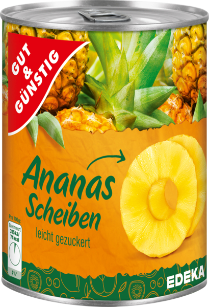 Ananas Scheiben, Januar 2018