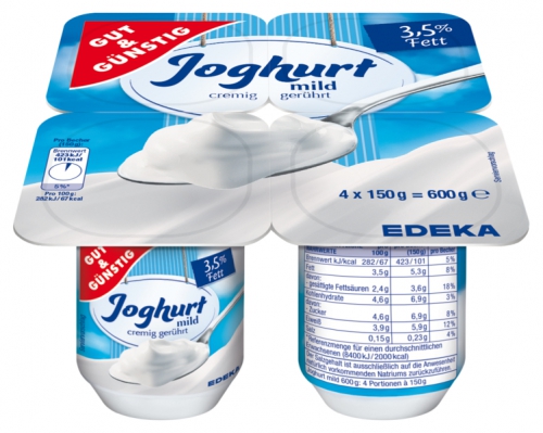 Joghurt mild 4x150g, Februar 2018