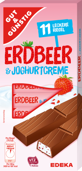 Riegel Erdbeer & Joghurtcreme, Februar 2018