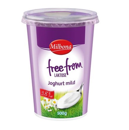 Joghurt mild, 3,8% Fett, laktosefrei, Februar 2018