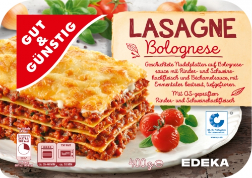 Lasagne Bolognese mit Rind- und Schweinefleisch, Februar 2018