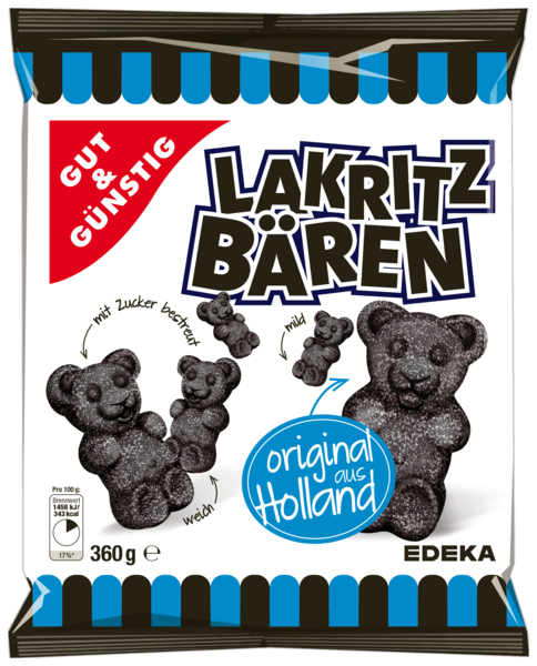 Lakritz-Bären mit Zucker bestreut, Februar 2018