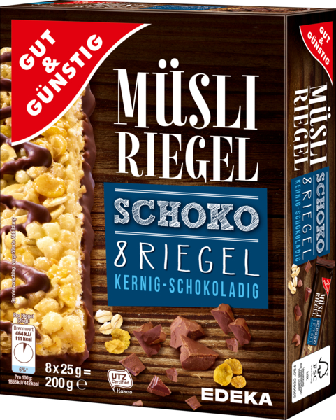 Müsli-Riegel Schoko, Februar 2018