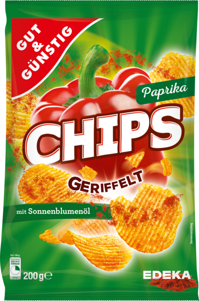 Paprika-Chips geriffelt, Februar 2018