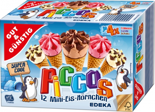 Piccos Mini-Eis-Hörnchen, 12x28ml, Februar 2018
