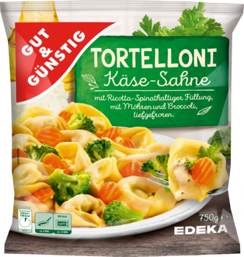 Tortelloni Käse-Sahne mit Ricotta-Spinat-Füllung, Februar 2018