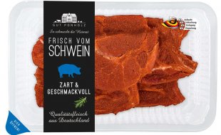 Schweine-Nacken-Koteletts, gewürzt, Juni 2018