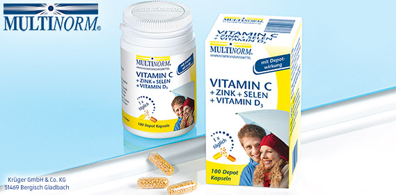 Vitamin C + Zink + Selen + Vitamin D3 Kapseln, April 2012