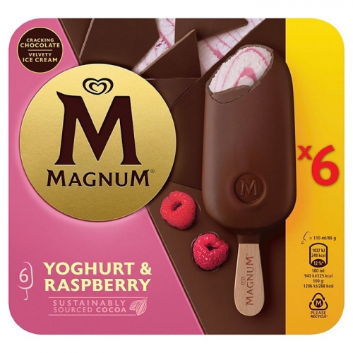 Magnum Yoghurt Raspberry, 6x 110 ml, Februar 2023