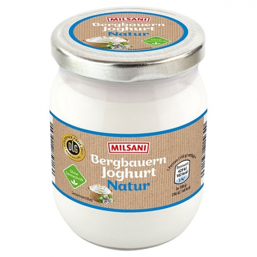 Bergbauern-Naturjoghurt, im Glas, Mrz 2023