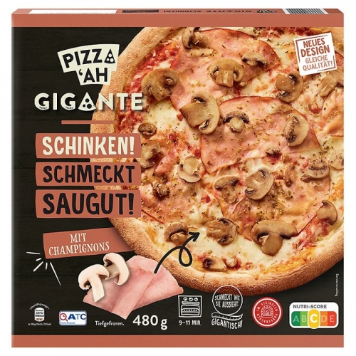 Gigante Pizza - Schinken/Pilze, Mrz 2023