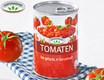 Tomaten, fein gehackt, in Tomatensaft, August 2013
