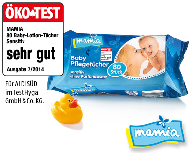 Baby-Lotion-Tücher, November 2014