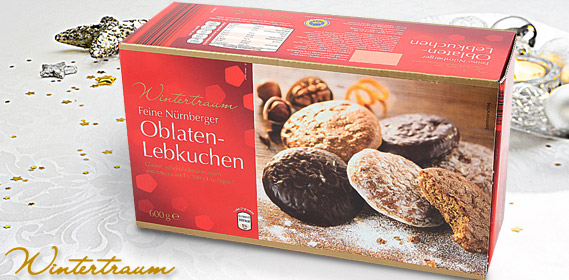Feine Nürnberger Oblaten-Lebkuchen, 3x 200 g, Oktober 2011