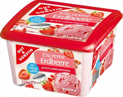 Premium Eiscreme Erdbeer, Januar 2018