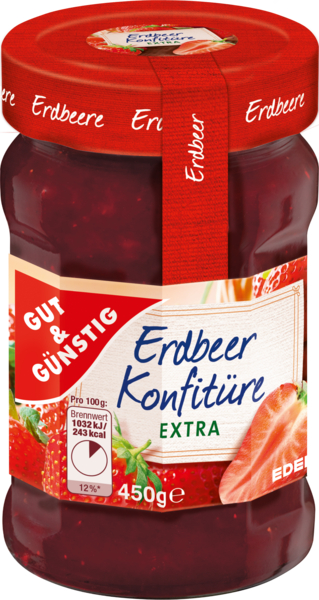Konfitüre-Extra Erdbeer, Dezember 2017