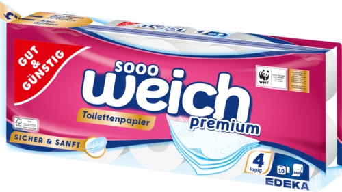 Toilettenpapier premium 4-lagig, 160 Blatt, Dezember 2017
