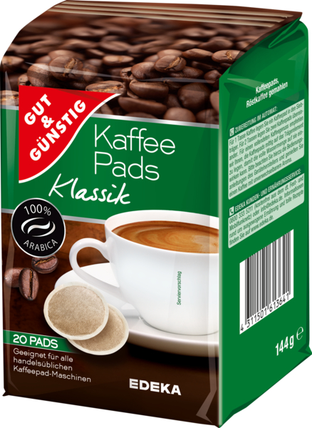 Kaffee-Pads Klassik, Januar 2018