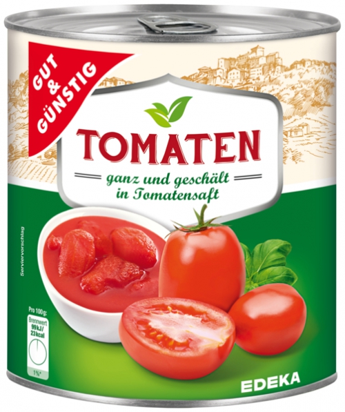 Tomaten, geschält, Januar 2018
