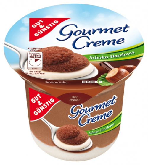 Gourmet Haselnuss Milch Creme