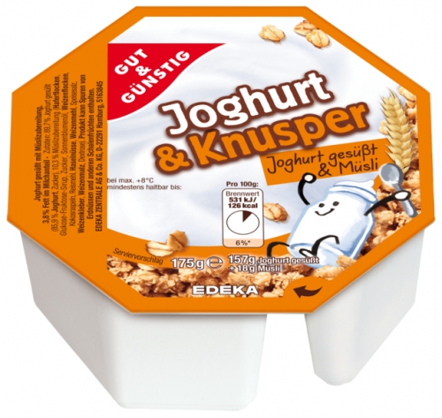 Joghurt & Knusper natur mit Müsli, Januar 2018
