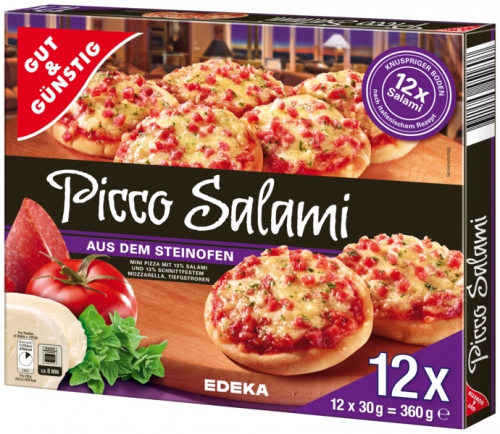 Mini Steinofen Pizza Salami, Dezember 2017