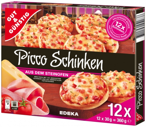 Mini-Steinofenpizza Schinken, Dezember 2017