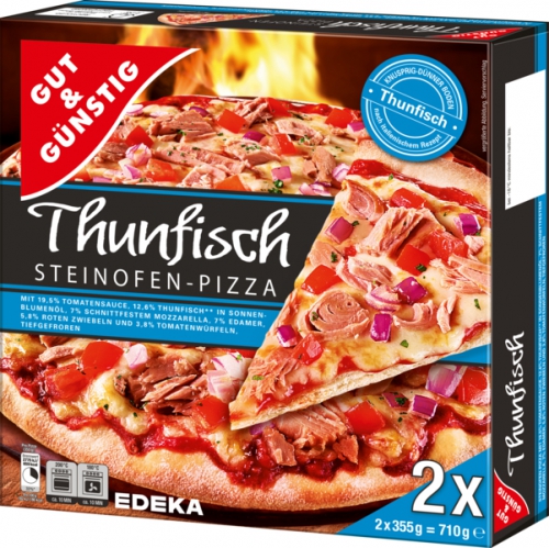 Steinofen Pizza Thunfisch, 2 Stück, Dezember 2017