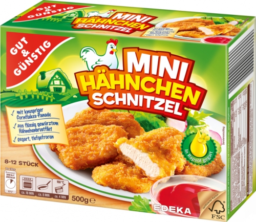 Hähnchen Mini-Schnitzel, Dezember 2017