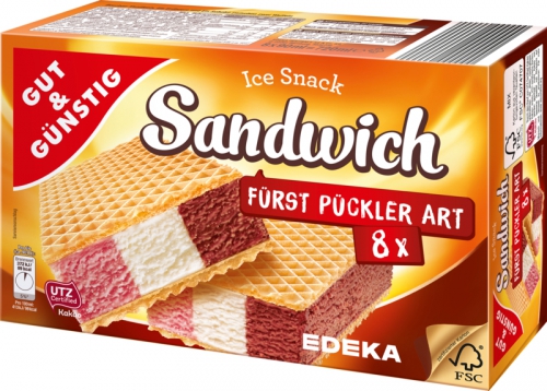 Sandwich Fürst-Pückler-Art, 8 Stück, Januar 2018