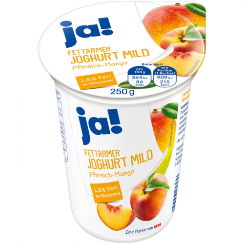 Fettarmer Joghurt mild Pfirsich-Mango, Mai 2017