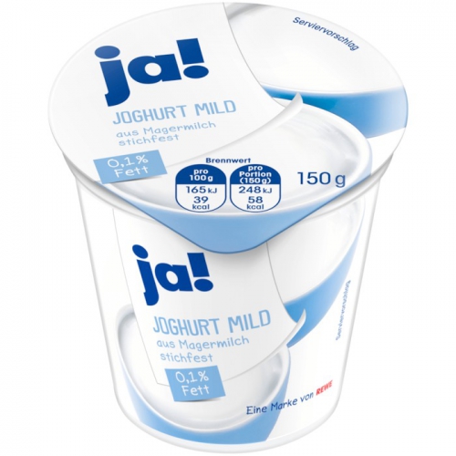 Joghurt mild, 0,1 % Fett, Dezember 2017