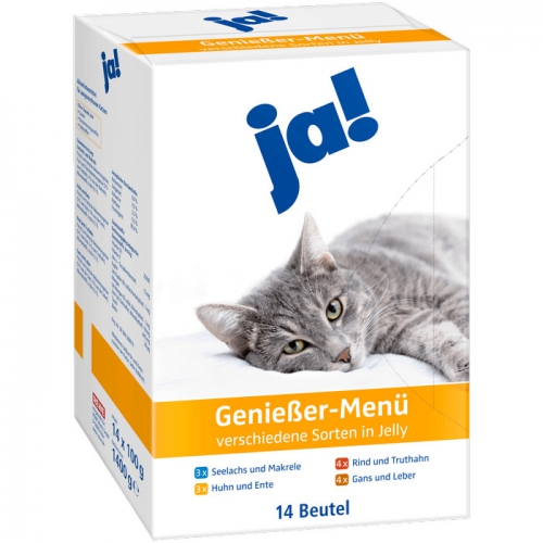 Katzenfutter Genießer-Menü - verschiedene Sorten in Jelly, 15x100 g, Februar 2017