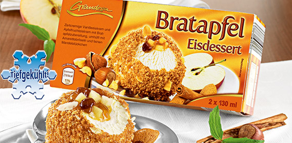 Bratapfel Eisdessert, 2x 130 ml, Oktober 2011