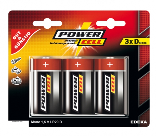 Batterien, 1,5 V, Mono, D, LR20, Januar 2018
