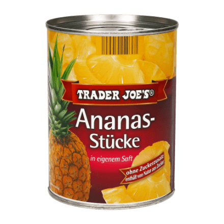 Ananas-Stücke, August 2018